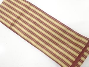 アンティーク　本場筑前博多　縞模様織り出し　半幅帯（着用可）